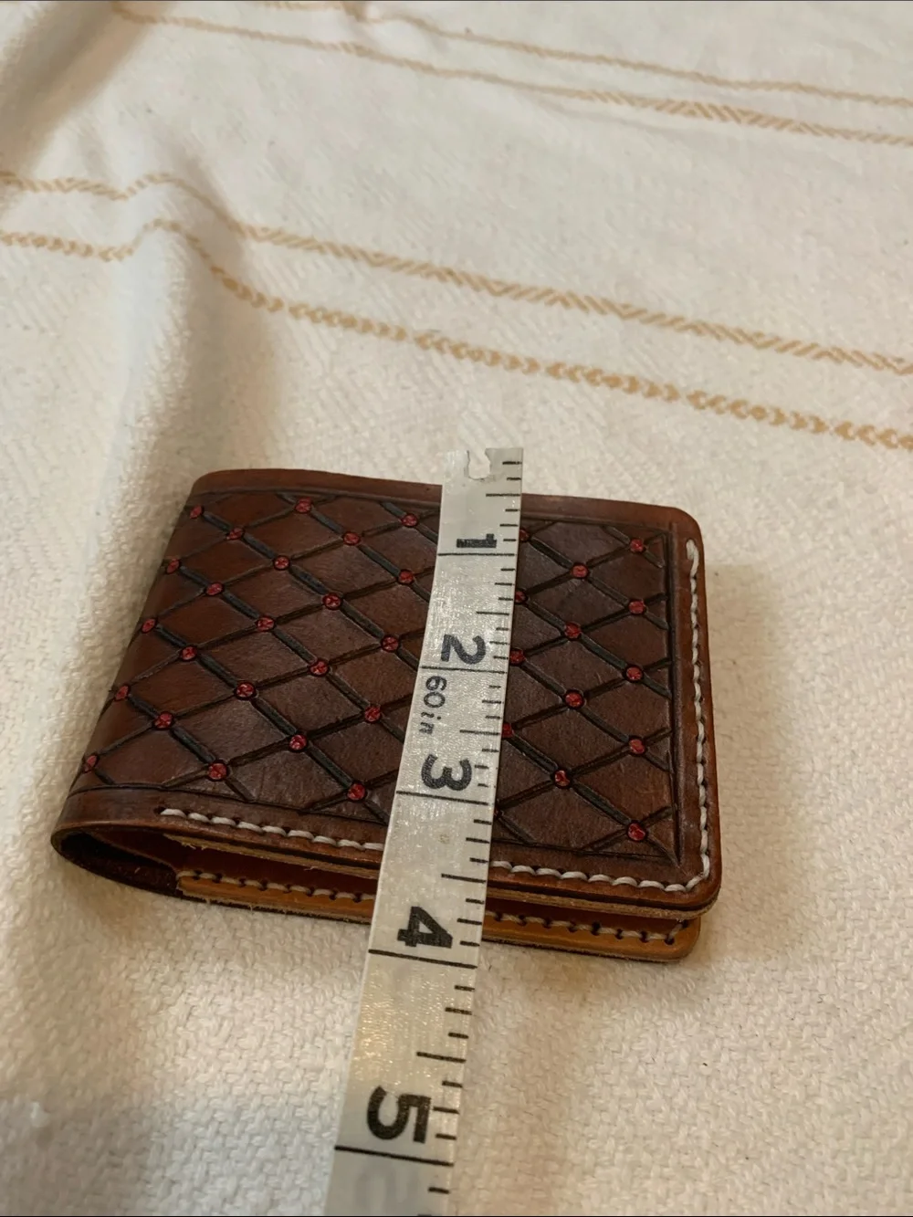 Stitched Leather Bi-fold Wallet